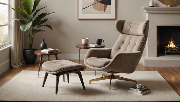 Fauteuil relaxation ergonomique salon cosy