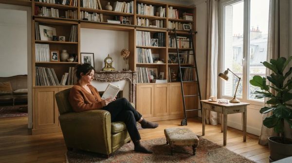 Idées d'aménagement pour une bibliothèque de salon : créez un espace multifonctionnel