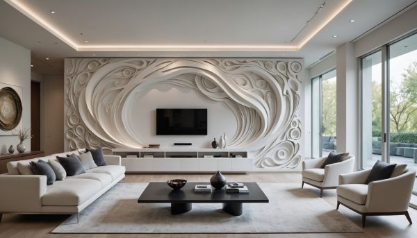 Sculptures murales design interieur moderne